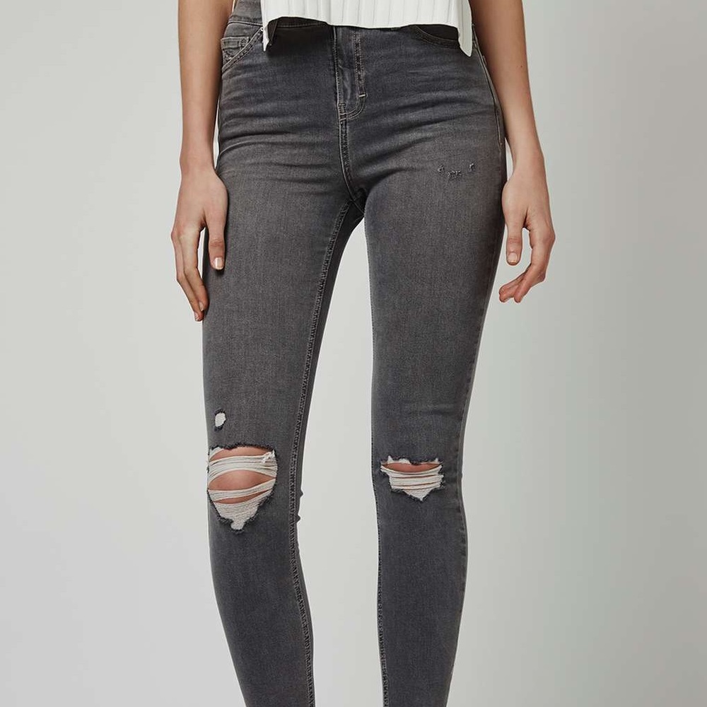TOPSHOP MOTTO GREY JEANS